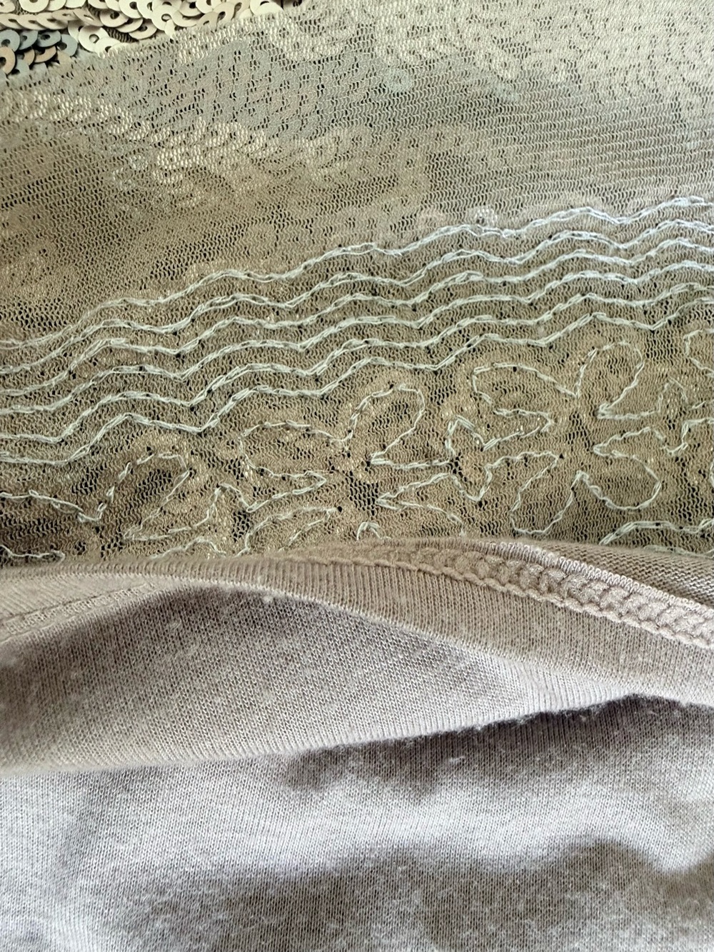 Chelsea & Violet Brown and Gold Floral Sequin Mini Skirt NWOT - Picture 6 of 8